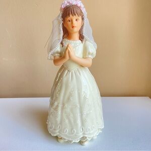 Lenox First Communion Sandra Kuck brunette girl figurine sculpture certification